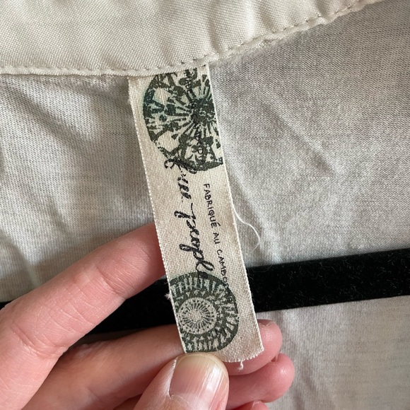 Free People Cream Wrap Blouse - Picture 6 of 6